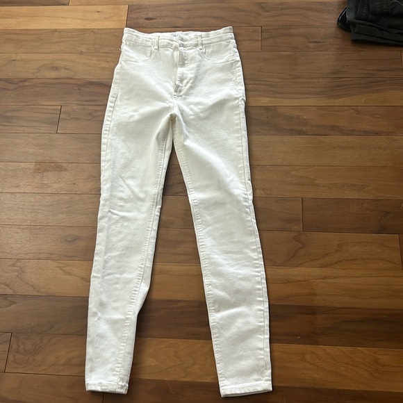Zara White Denim Pants USA 06! Stretch! - Picture 1 of 3